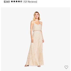 ART DECO BEADED GOWN IN CHAMP GOLD